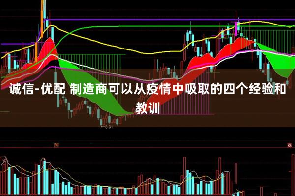 诚信-优配 制造商可以从疫情中吸取的四个经验和教训