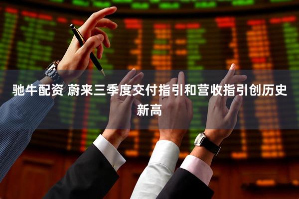 驰牛配资 蔚来三季度交付指引和营收指引创历史新高